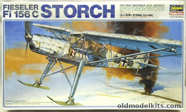 Hasegawa 1/32 Fieseler FI 156C-1 Storch, S21 plastic model kit